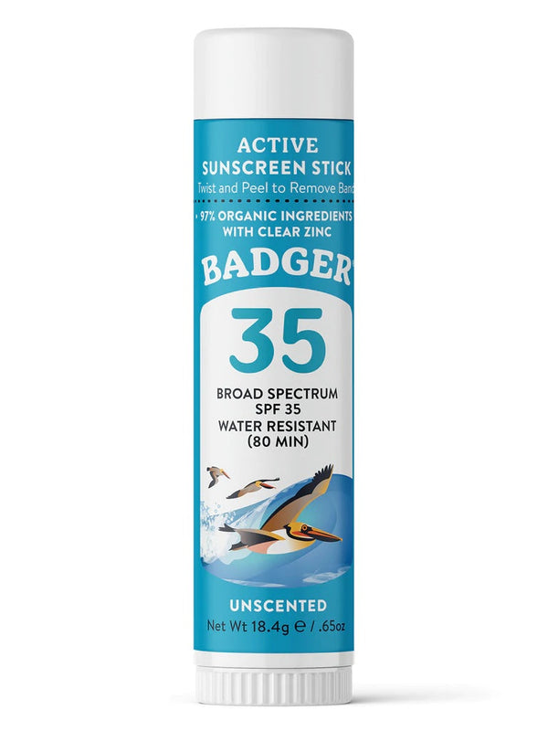 Badger Protector Solar Orgánico y Natural Clear Zinc en Stick SPF 35
